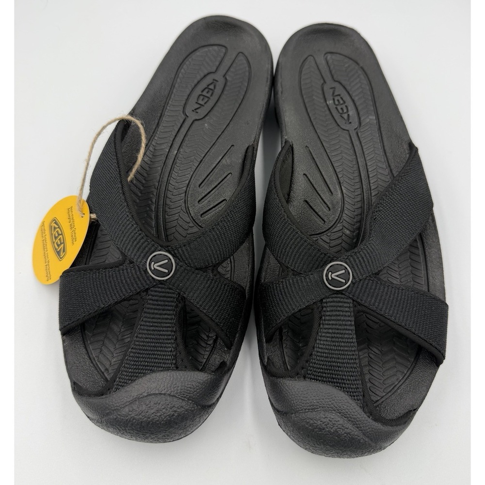 Keen Women's Bali Slide Sandals Flip Flops Size 10.5 Black Outdoors Beach